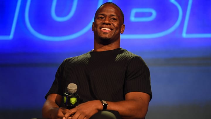 Browns running back Nick Chubb serves a guest speaker for the Greater Akron-Canton High School Sports Awards, Friday, June 21, 2024, at the Akron Civic Theatre. Browns running back Nick Chubb serves a guest speaker for the Greater Akron-Canton High School Sports Awards, Friday, June 21, 2024, at the Akron Civic Theatre.