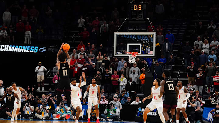 Mar 24, 2024; Memphis, TN, USA; Texas A&M Aggies forward Andersson Garcia (11) shoots a three