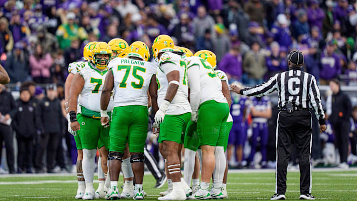 The Duck offense cranked out 38.2 points a game this season. Today two members of Will Stein's last offense as an assistant coach made the All-Big-Ten first team. The Duck offense cranked out 38.2 points a game this season. Today two members of Will Stein's last offense as an assistant coach made the All-Big-Ten first team.