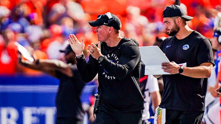 Boise State head coach Spencer Danielson. Boise State head coach Spencer Danielson.