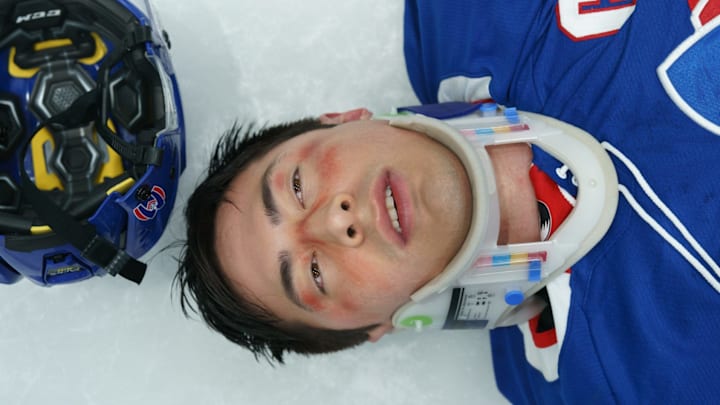 Hudson Williams as Shane Hollander in Heated Rivalry season 1 episode 5 