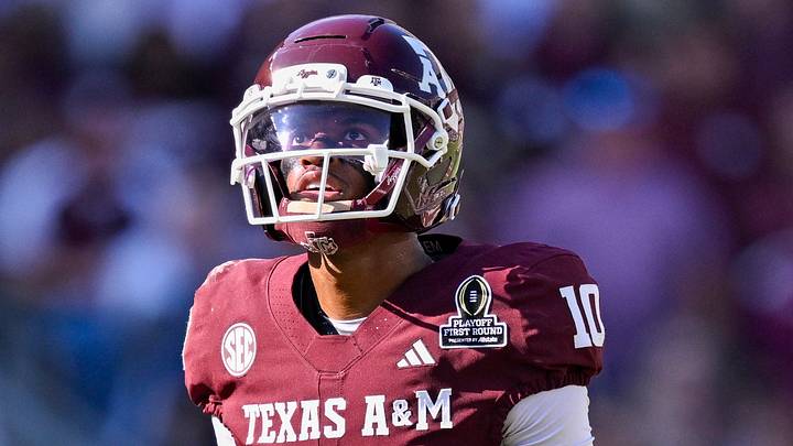 Texas A&M Aggies quarterback Marcel Reed (10) looks on during the game between the Aggies and the Hurricanes at Kyle Field. Texas A&M Aggies quarterback Marcel Reed (10) looks on during the game between the Aggies and the Hurricanes at Kyle Field.