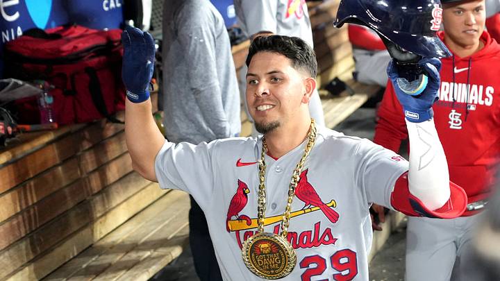 Sep 1, 2026; Los Angeles, California, USA; St. Louis Cardinals third baseman Ramon Urias (29) celebrates after hitting a home run during the second inning against the Los Angeles Dodgers
at Dodger Stadium. Mandatory Credit: Kirby Lee-Imagn Images Sep 1, 2026; Los Angeles, California, USA; St. Louis Cardinals third baseman Ramon Urias (29) celebrates after hitting a home run during the second inning against the Los Angeles Dodgers
at Dodger Stadium. Mandatory Credit: Kirby Lee-Imagn Images