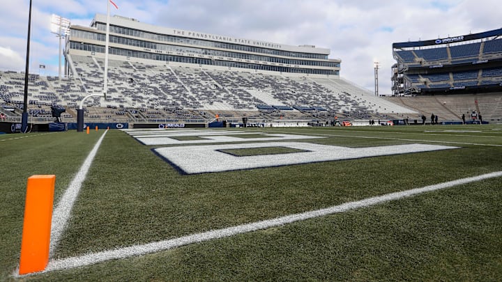 A general view inside of Beaver Stadium prior to the game between the Maryland Terrapins and the Penn State Nittany Lions.