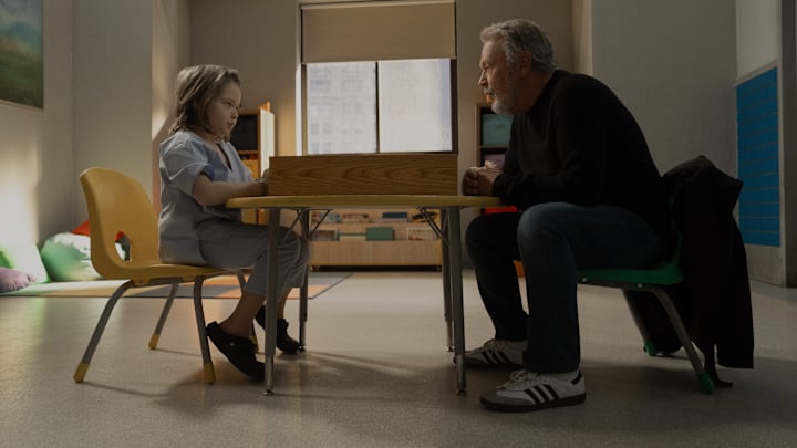 Episode 7. Jacobi Jupe and Billy Crystal in "Before," premiering October 25, 2024 on Apple TV+.