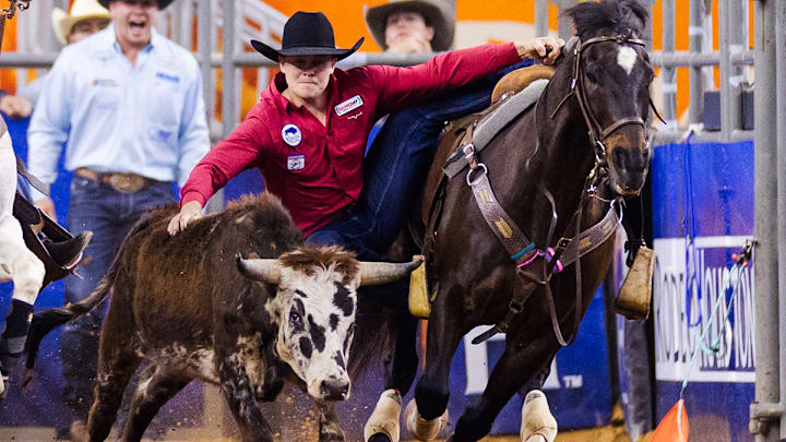 Holden Myers win at RodeoHouston has him atop the PRCA Steer Wrestling World Standings with more than $81,000 won already. 