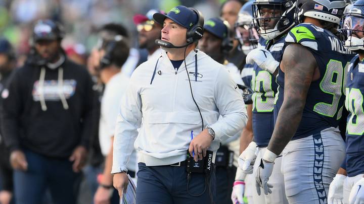 Seattle Seahawks head coach Mike Macdonald watches game play from the sideline during the second half against the San Francisco 49ers. Seattle Seahawks head coach Mike Macdonald watches game play from the sideline during the second half against the San Francisco 49ers.