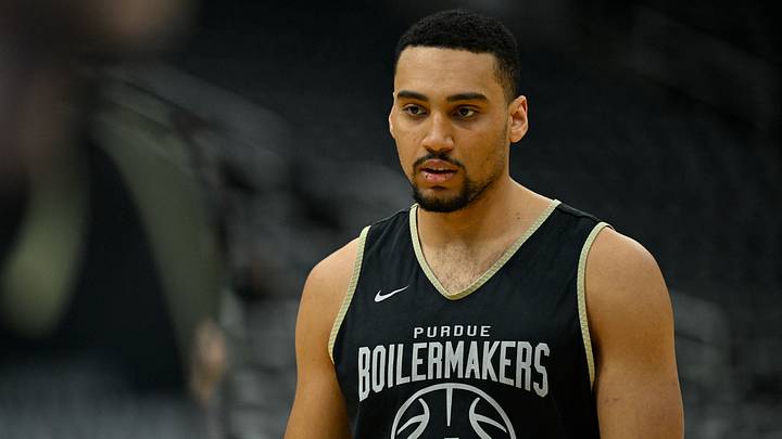 Mar 19, 2026; St. Louis, MO, USA; Purdue Boilermakers forward Trey Kaufman-Renn looks on during a practice session ahead of the first round of the men's 2026 NCAA Tournament at Enterprise Center. Mandatory Credit: Jeff Le-Imagn Images Mar 19, 2026; St. Louis, MO, USA; Purdue Boilermakers forward Trey Kaufman-Renn looks on during a practice session ahead of the first round of the men's 2026 NCAA Tournament at Enterprise Center. Mandatory Credit: Jeff Le-Imagn Images