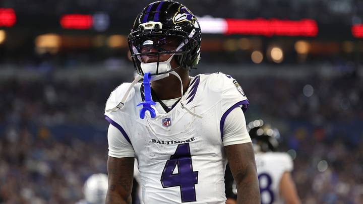 Sep 13, 2026; Indianapolis, Indiana, USA; Baltimore Ravens wide receiver Zay Flowers (4) celebrates after he scores a touchdown against the Indianapolis Colts at Lucas Oil Stadium. Mandatory Credit: Trevor Ruszkowski-Imagn Images Sep 13, 2026; Indianapolis, Indiana, USA; Baltimore Ravens wide receiver Zay Flowers (4) celebrates after he scores a touchdown against the Indianapolis Colts at Lucas Oil Stadium. Mandatory Credit: Trevor Ruszkowski-Imagn Images