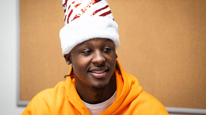 Incoming five-star quarterback Faizon Brandon speaks with Knox News at East Tennessee Children's Hospital in Knoxville.