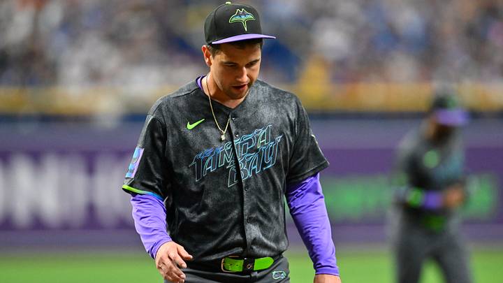 Aug 15, 2026; St. Petersburg, Florida, USA; Tampa Bay Rays pitcher Ian Seymour (61) reacts at the end of the sixth inning against Baltimore Orioles at Tropicana Field. Mandatory Credit: Pablo Robles-Imagn Images Aug 15, 2026; St. Petersburg, Florida, USA; Tampa Bay Rays pitcher Ian Seymour (61) reacts at the end of the sixth inning against Baltimore Orioles at Tropicana Field. Mandatory Credit: Pablo Robles-Imagn Images