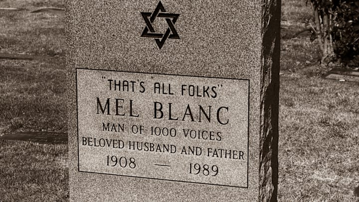 Mel Blanc's headstone in Hollywood Forever Cemetery.