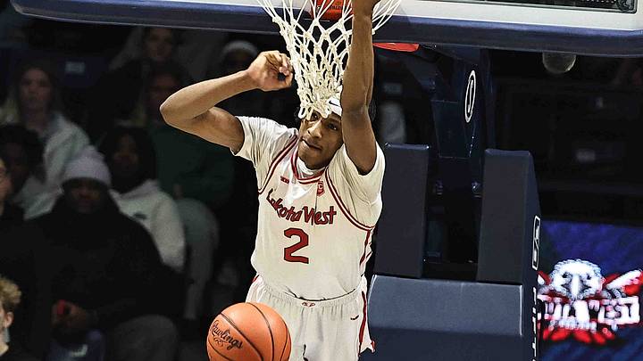 Lakota West's Joshua Tyson (2) dunks during their 58-53 win over Princeton at Cintas Center, Friday, Feb. 6, 2026. Lakota West's Joshua Tyson (2) dunks during their 58-53 win over Princeton at Cintas Center, Friday, Feb. 6, 2026.