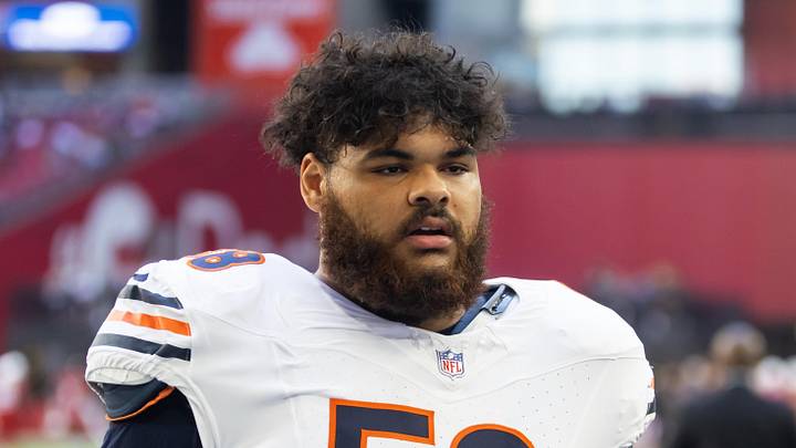 Chicago Bears offensive tackle Darnell Wright (58) 