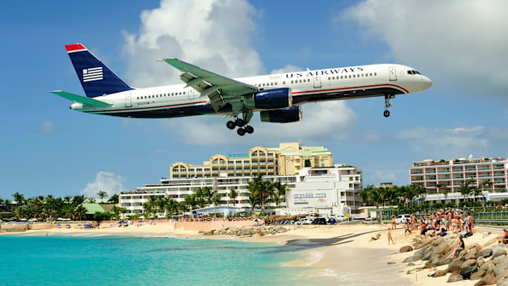 Don’t worry, this plane won’t actually hit any of the beachgoers. 