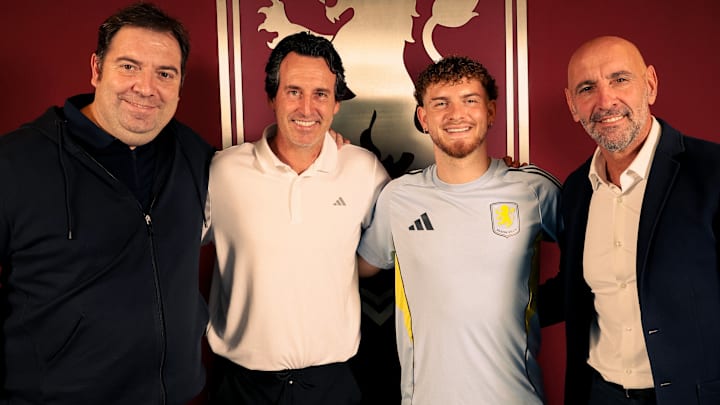 Harvey Elliott (centre, right) joined Aston Villa on Deadline Day.