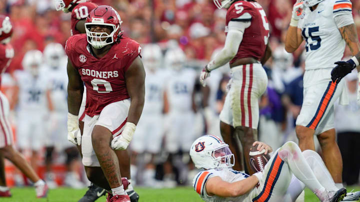 Auburn Tigers quarterback Jackson Arnold was sacked 10 times in the loss to Oklahoma.