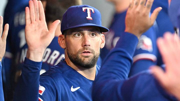 Texas Rangers starting pitcher Nathan Eovaldi. Texas Rangers starting pitcher Nathan Eovaldi.