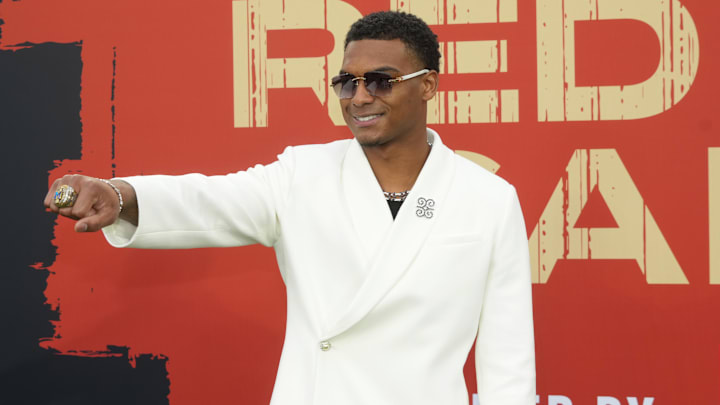 Michigan Wolverines cornerback Will Johnson on the red carpet before the 2025 NFL Draft at Lambeau Field. Michigan Wolverines cornerback Will Johnson on the red carpet before the 2025 NFL Draft at Lambeau Field.