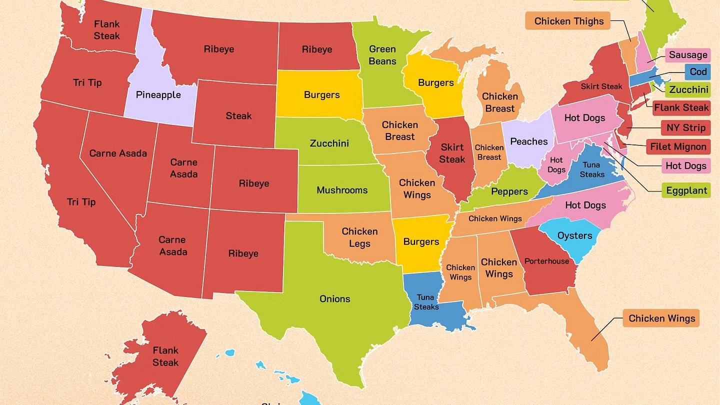 The Most Popular Grilled Foods in Each U.S. State