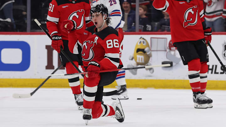 Jack Hughes had a hat trick in the last meeting against the Rangers.