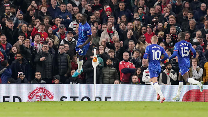 Caicedo (left) saves the day for Chelsea at Old Trafford to claim a point.
