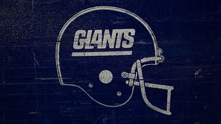 Jan 5, 2025; Philadelphia, Pennsylvania, USA; A New York Giants equipment box on the field before a game against the Philadelphia Eagles at Lincoln Financial Field. Jan 5, 2025; Philadelphia, Pennsylvania, USA; A New York Giants equipment box on the field before a game against the Philadelphia Eagles at Lincoln Financial Field.