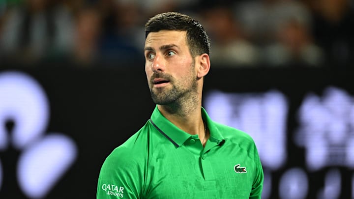 Novak Djokovic laughed about Carlos Alcaraz copying his serve.