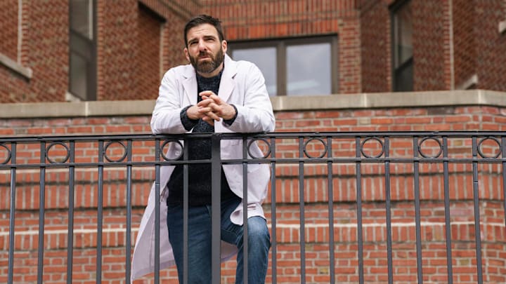 BRILLIANT MINDS -- "Pilot" Episode 101 -- Pictured: Zachary Quinto as Dr. Oliver Wolf -- (Photo by: Peter Kramer/NBC)
