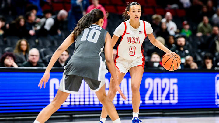 Clackamas product Jazzy Davidson led all scorers at the 2025 Nike Hoop Summit with 17 points in Team USA's win. Clackamas product Jazzy Davidson led all scorers at the 2025 Nike Hoop Summit with 17 points in Team USA's win.