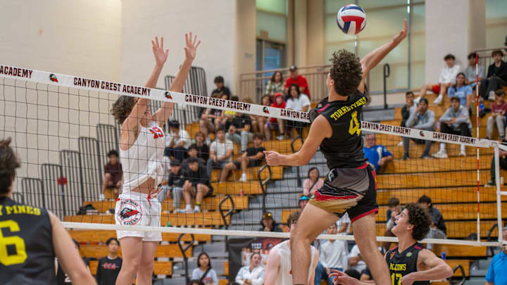 Torrey Pines vs. Canyon Crest Academy on May 2 in San Diego Section playoff action. Canyon Crest (white) is the second seed in San Diego Section Open Division playoffs while Torrey Pines is No. 3.