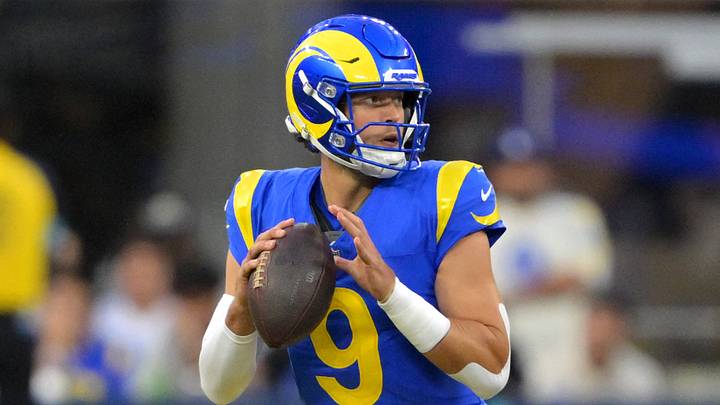 Oct 12, 2026; Inglewood, California, USA; Los Angeles Rams quarterback Matthew Stafford (9) looks to pass during the first quarter against the Buffalo Bills at SoFi Stadium. Mandatory Credit: Jayne Kamin-Oncea-Imagn Images Oct 12, 2026; Inglewood, California, USA; Los Angeles Rams quarterback Matthew Stafford (9) looks to pass during the first quarter against the Buffalo Bills at SoFi Stadium. Mandatory Credit: Jayne Kamin-Oncea-Imagn Images