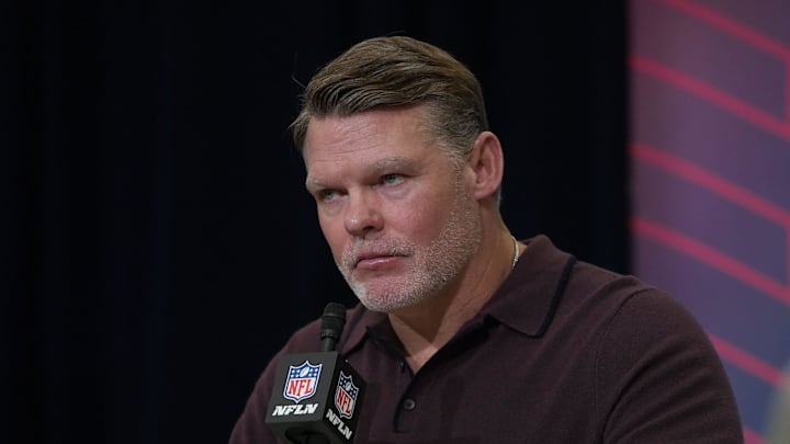 Indianapolis Colts general manager Chris Ballard meets with the media at the 2026 NFL Combine. Indianapolis Colts general manager Chris Ballard meets with the media at the 2026 NFL Combine.