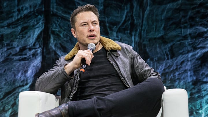 Elon Musk, CEO of Tesla and SpaceX, speaks during a South by Southwest panel in Austin in 2018.