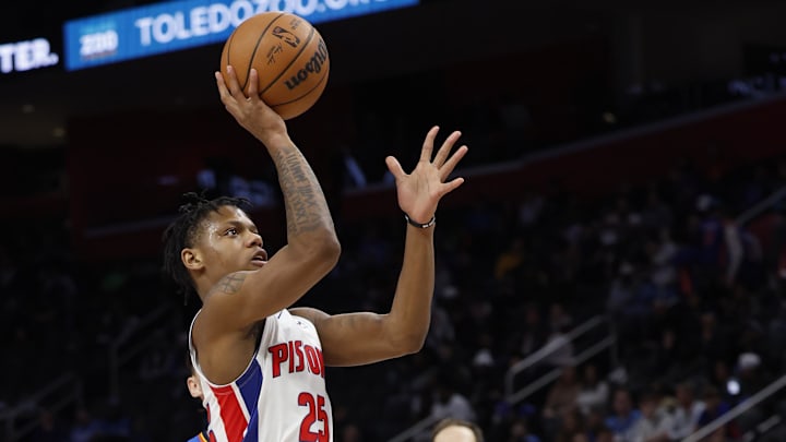 Jan 28, 2024; Detroit, Michigan, USA; Detroit Pistons guard Marcus Sasser (25) 