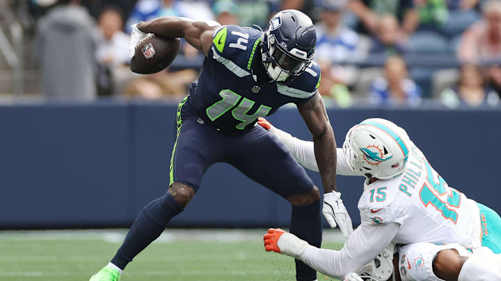 DK Metcalf of the Seattle Seahawks