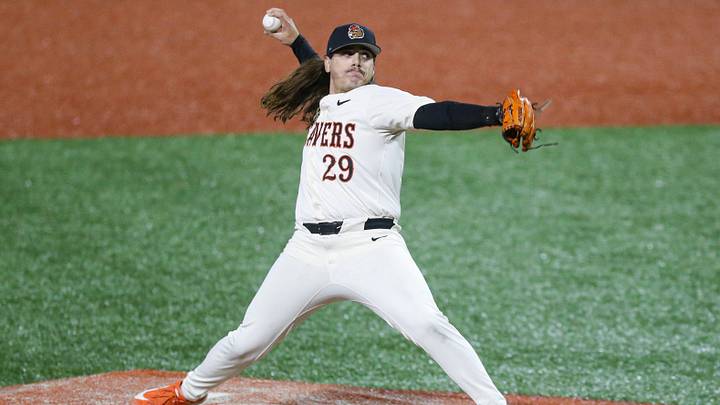 Oregon State's Albert Roblez pitches the ball during an NCAA college baseball game at Goss Stadium on Friday, March 6, 2026, in Corvallis, Ore. Oregon State's Albert Roblez pitches the ball during an NCAA college baseball game at Goss Stadium on Friday, March 6, 2026, in Corvallis, Ore.