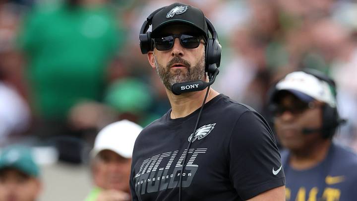 Sep 13, 2026; Philadelphia, Pennsylvania, USA;  Philadelphia Eagles head coach Nick Sirianni is seen against the Washington Commanders during the first half at Lincoln Financial Field.  Mandatory Credit: Bill Streicher-Imagn Images