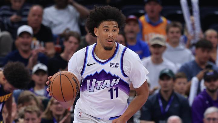 Oct 6, 2026; Salt Lake City, Utah, USA; Utah Jazz center Jaxson Hayes (11) brings the ball up the court against the Denver Nuggets during the second quarter at Delta Center. Mandatory Credit: Rob Gray-Imagn Images Oct 6, 2026; Salt Lake City, Utah, USA; Utah Jazz center Jaxson Hayes (11) brings the ball up the court against the Denver Nuggets during the second quarter at Delta Center. Mandatory Credit: Rob Gray-Imagn Images