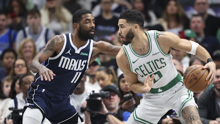 Boston Celtics, Dallas Mavericks, Kristaps Porzingis, Derrick White, Luke Kornet, Jayson Tatum, Jaylen Brown, Kyrie Irving