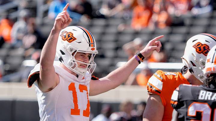 Oklahoma State's Drew Mestemaker.' Oklahoma State's Drew Mestemaker.'
