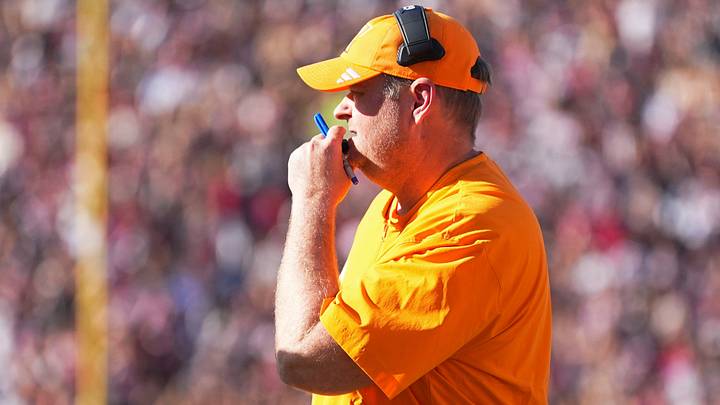 Tennessee football coach Josh Heupel on the sidelines during a college football game against South Carolina at Williams-Brice Stadium in Columbia, S.C., on Oct. 24, 2026. Tennessee football coach Josh Heupel on the sidelines during a college football game against South Carolina at Williams-Brice Stadium in Columbia, S.C., on Oct. 24, 2026.