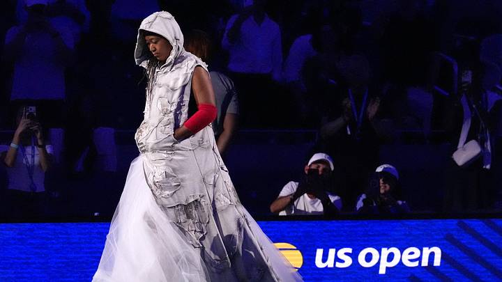 August 31, 2026; New York, United States; Japan's Naomi Osaka arrives on court ahead of her first round match against Russia's Anastasia Zakharova. August 31, 2026; New York, United States; Japan's Naomi Osaka arrives on court ahead of her first round match against Russia's Anastasia Zakharova.