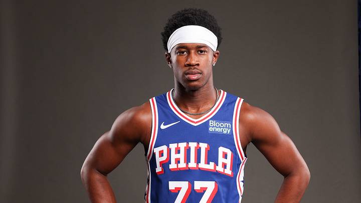 Philadelphia 76ers VJ Edgecombe poses for a photo during media day on Sep. 28, 2026. Philadelphia 76ers VJ Edgecombe poses for a photo during media day on Sep. 28, 2026.