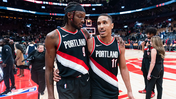 Jerami Grant (left), Malcolm Brogdon; Portland Trail Blazers