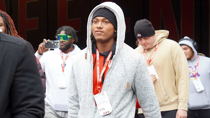 Tyler Atkinson visits OSU the day of the Ohio State Buckeyes' 38-15 win over the Indiana Hoosiers in an NCAA football game at Ohio Stadium in Columbus on Saturday, Nov. 23, 2024.