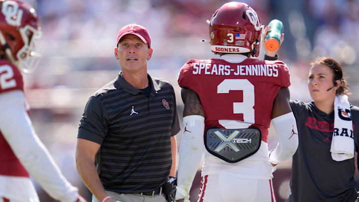 Oklahoma coach Brent Venables during a college football game between Sooners and the South Carolina Gamecocks.