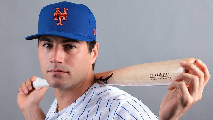 Feb 19, 2026; Port St. Lucie, FL, USA; New York Mets catcher Kevin Parada (95) poses for a photo during media day at Clover Park. Mandatory Credit: Sam Navarro-Imagn Images Feb 19, 2026; Port St. Lucie, FL, USA; New York Mets catcher Kevin Parada (95) poses for a photo during media day at Clover Park. Mandatory Credit: Sam Navarro-Imagn Images