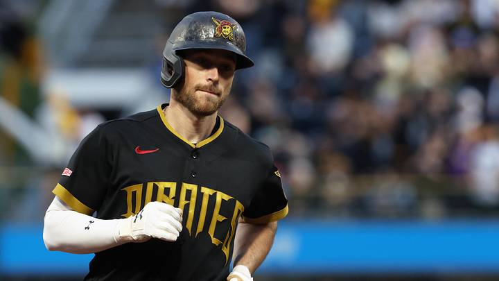 May 15, 2026; Pittsburgh, Pennsylvania, USA;  Pittsburgh Pirates second baseman Brandon Lowe (5) circles the bases on his second solo home run of the game during the fifth inning against the Philadelphia Phillies at PNC Park. Mandatory Credit: Charles LeClaire-Imagn Images