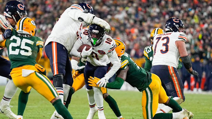 Wide receiver Luther Burden III tries to get loose against Green Bay. Burden could find a good matchup on Sunday against Cleveland. Wide receiver Luther Burden III tries to get loose against Green Bay. Burden could find a good matchup on Sunday against Cleveland.